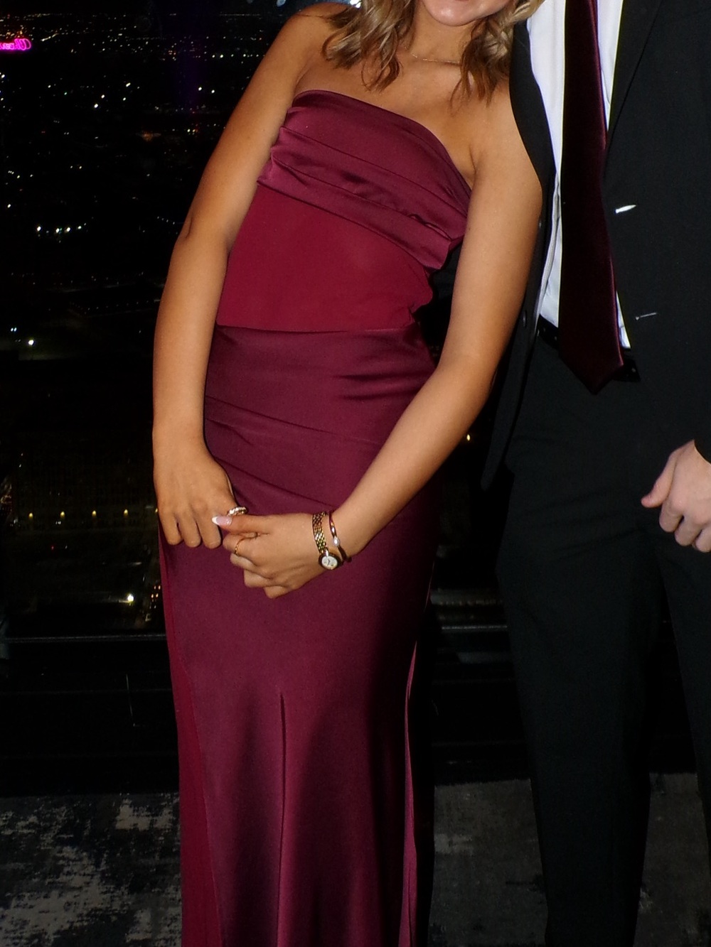 Peppermayo Burgundy Strapless Maxi Dress - Picture 4 of 4